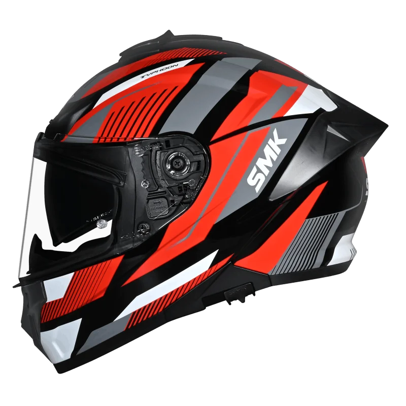 SMK Typhoon Sparko Full Face Helmet | ECE 22.06 Certified Sport Touring Helmet - GRPS (MA236)
