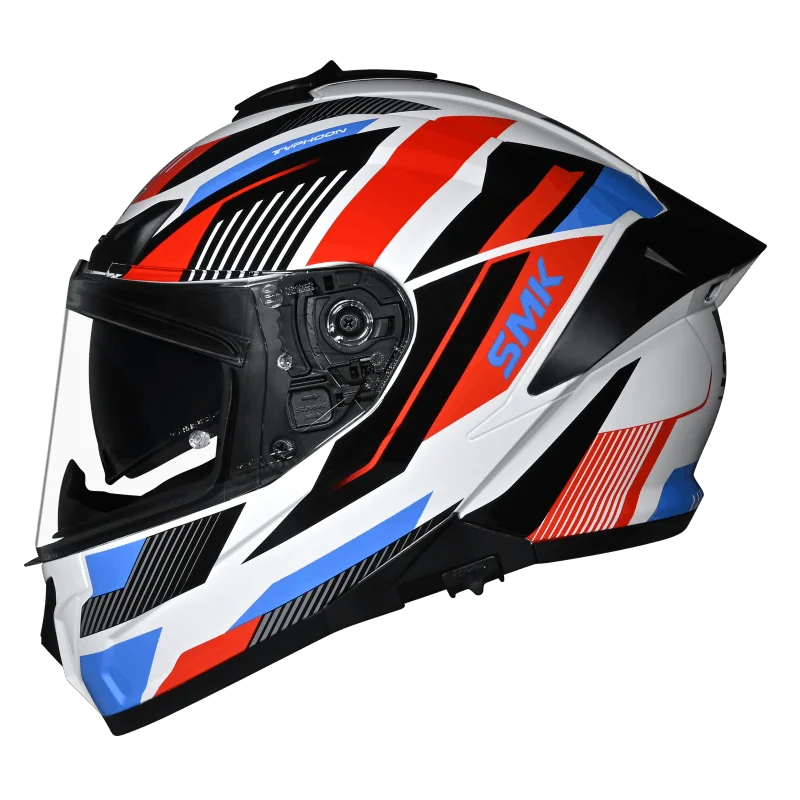 SMK Typhoon Sparko Full Face Helmet | ECE 22.06 Certified Sport Touring Helmet - Graphic (GL135)