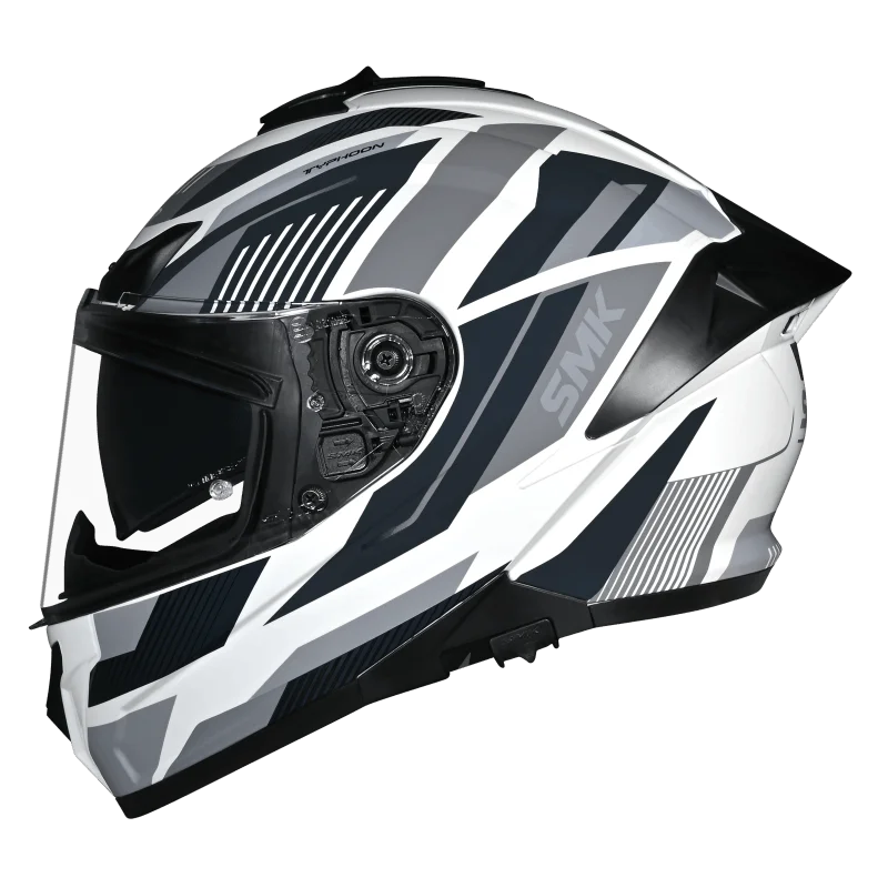 SMK Typhoon Sparko Full Face Helmet | ECE 22.06 Certified Sport Touring Helmet - GRPS (GL162)