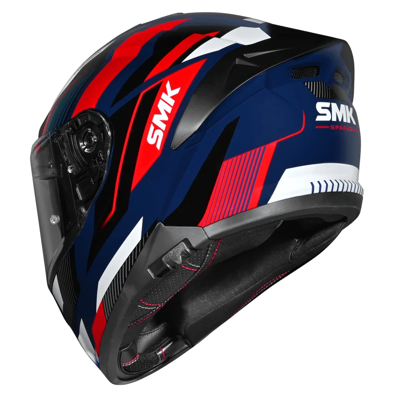 SMK Typhoon Sparko Full Face Helmet | ECE 22.06 Certified Sport Touring Helmet - Graphic (GL531)
