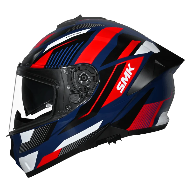 SMK Typhoon Sparko Full Face Helmet | ECE 22.06 Certified Sport Touring Helmet - Graphic (GL531)