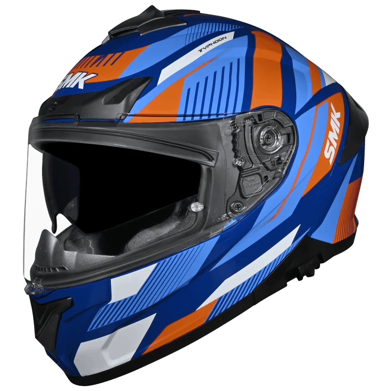 SMK Typhoon Sparko Full Face Helmet | ECE 22.06 Certified Sport Touring Helmet - GRPS (MA557)