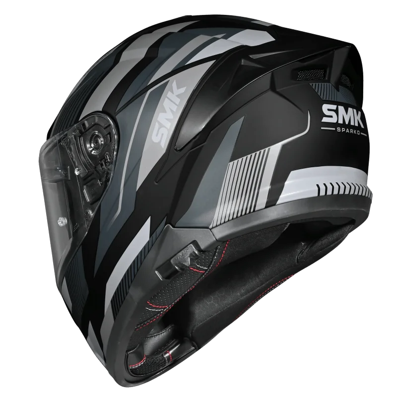 SMK Typhoon Sparko Full Face Helmet | ECE 22.06 Certified Sport Touring Helmet - GRPS (MA266)