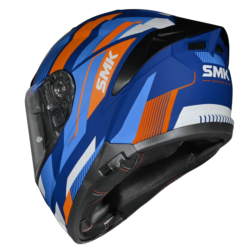 SMK Typhoon Sparko Full Face Helmet | ECE 22.06 Certified Sport Touring Helmet - GRPS (MA557)