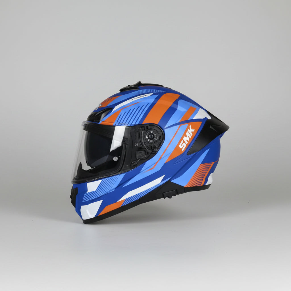 SMK Typhoon Sparko Full Face Helmet | ECE 22.06 Certified Sport Touring Helmet - GRPS (MA557)
