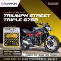 Ceramic Brake Pads For Triumph Street Triple 675 R - Front - CRM1309 - 2 Sets - CRANK1
