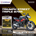 Ceramic Brake Pads For Triumph Street Triple 675 R - Rear - CRM359 - 1 Set - CRANK1
