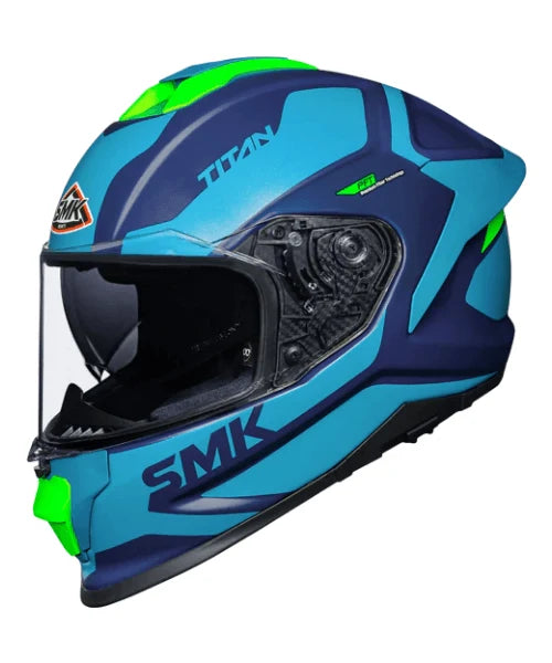 SMK Titan Arok Full Face Helmet | ECE 22.06, DOT & ISI Certified GRPS (MA558)