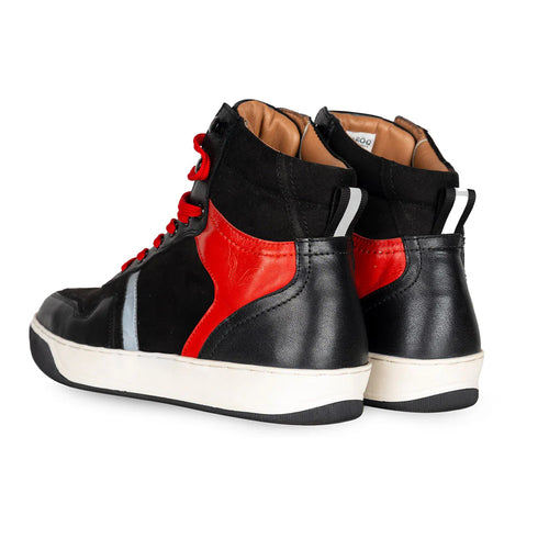 Amaroq Urbane Red Black Motorcycle Riding Boots | Reinforced Protection & All-Day Comfort
