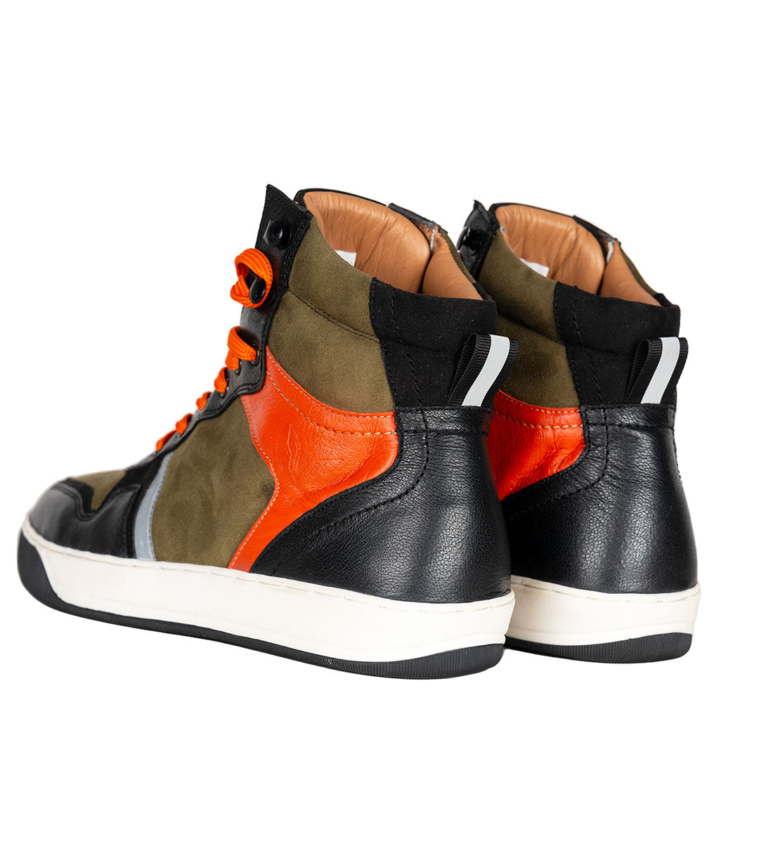 Amaroq Urbane Olive Orange Motorcycle Riding Boots | Reinforced Protection & All-Day Comfort