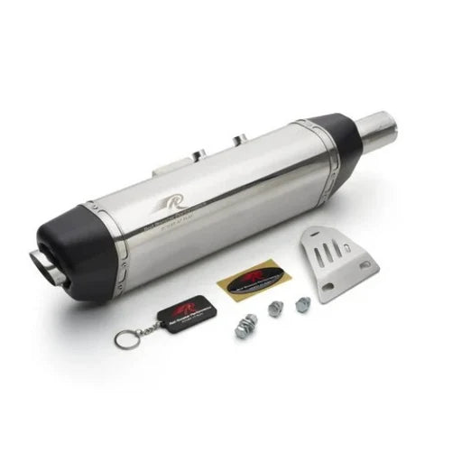 RRP Vertex Exhaust for Royal Enfield Himalayan 411 & Scram 411 | SS304 Stainless Steel | Black & Polish