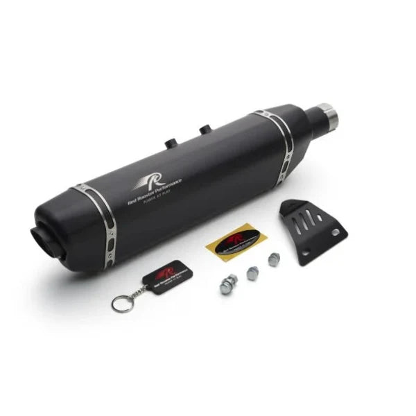 RRP Vertex Exhaust for Royal Enfield Himalayan 411 & Scram 411 | SS304 Stainless Steel | Black & Polish