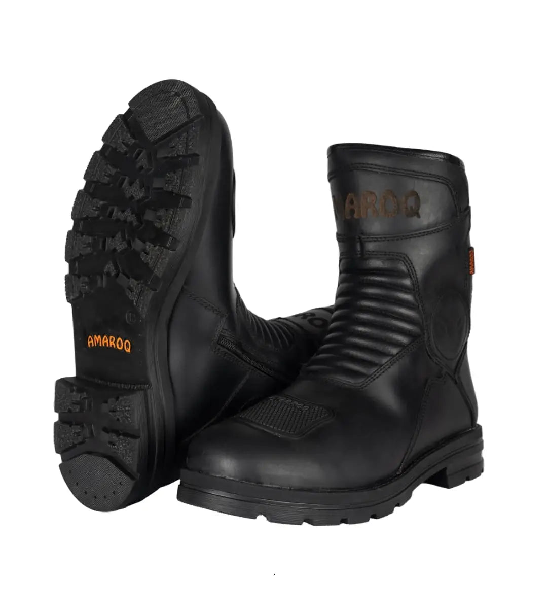 Amaroq Viktor Mid Motorcycle Riding Boots | Reinforced Ankle, Heel & Toe Protection | Anti-Slip Sole |Touring & Urban Riding
