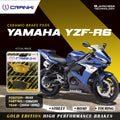 Ceramic Brake Pads For Yamaha YZF-R6 (2004-2016) - Rear - CRM361 - 1 Set - CRANK1