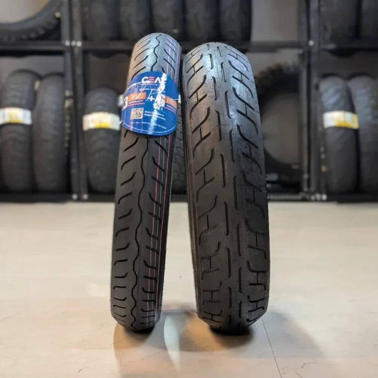 CEAT Zoom Cruz Front & Rear Tyre for Royal Enfield Interceptor 650 & GT 650