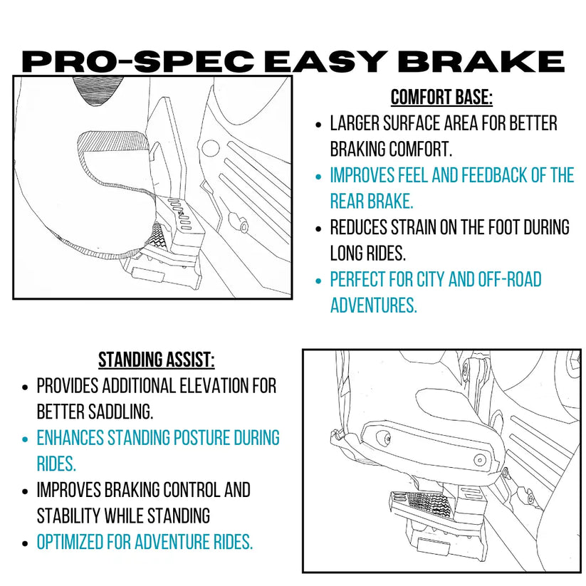 Pro-Spec EB 590 Easy Brake Rear Brake Extender for Royal Enfield Himalayan 450