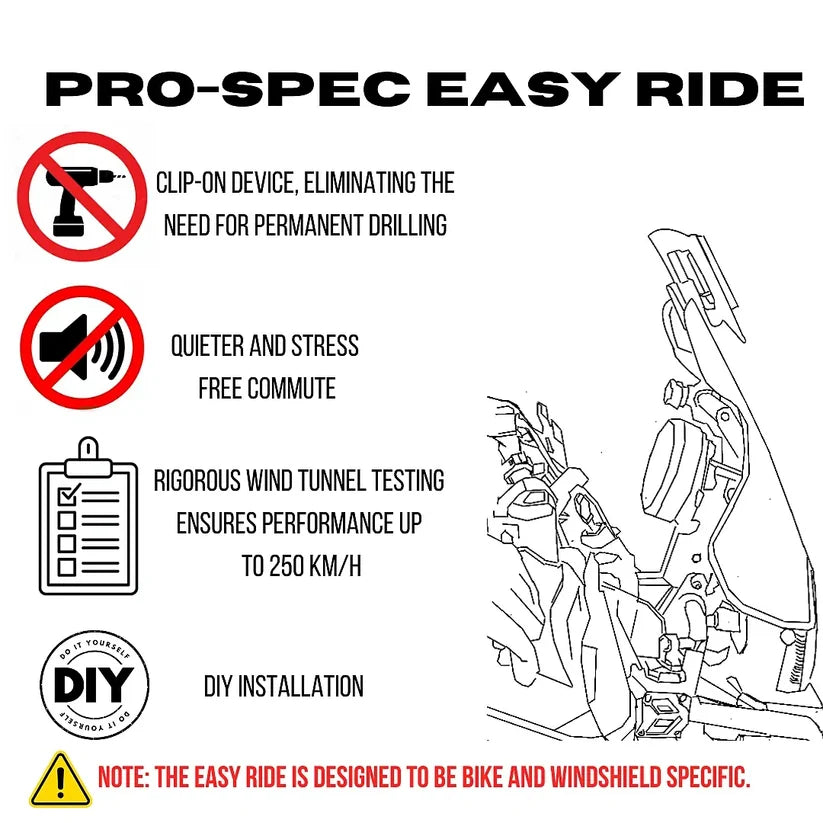 Pro-Spec Easy Ride ER 720 Universal Windshield Extender | TTT Moto