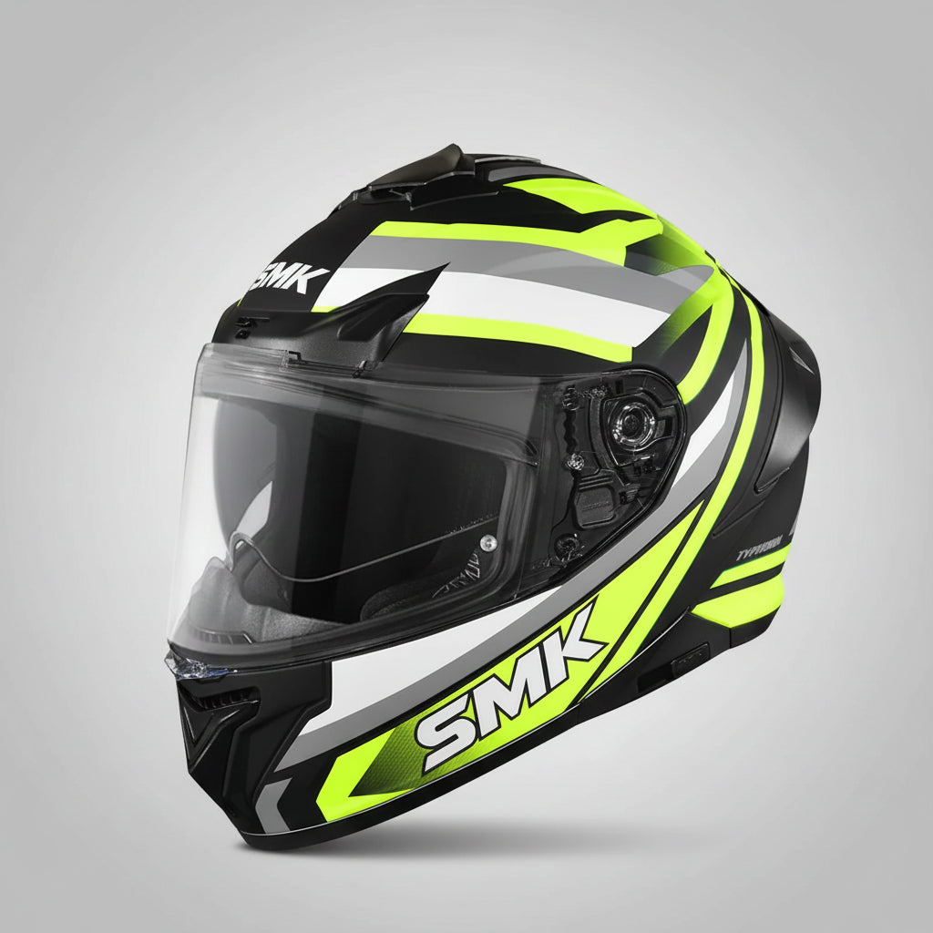 SMK Typhoon Freeride Full Face Helmet – ECE 22.06, ISI & DOT Certified (MA246)