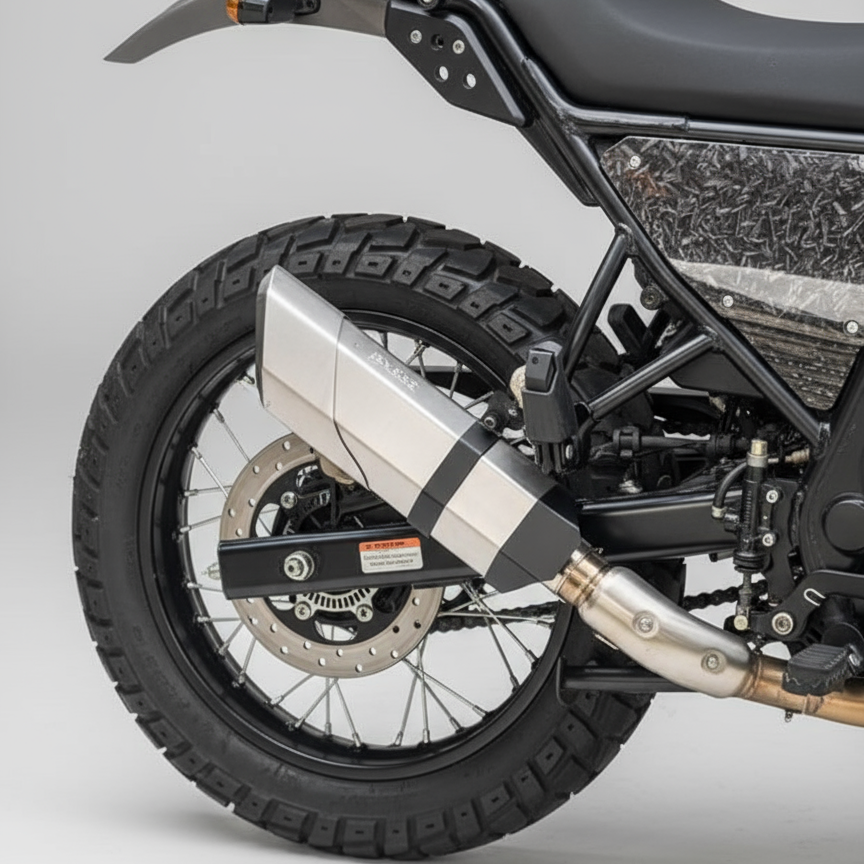 Barrel Rogue Slip-On Exhaust for Royal Enfield Himalayan 411 &amp; Scram 411 | SS304 Performance Exhaust