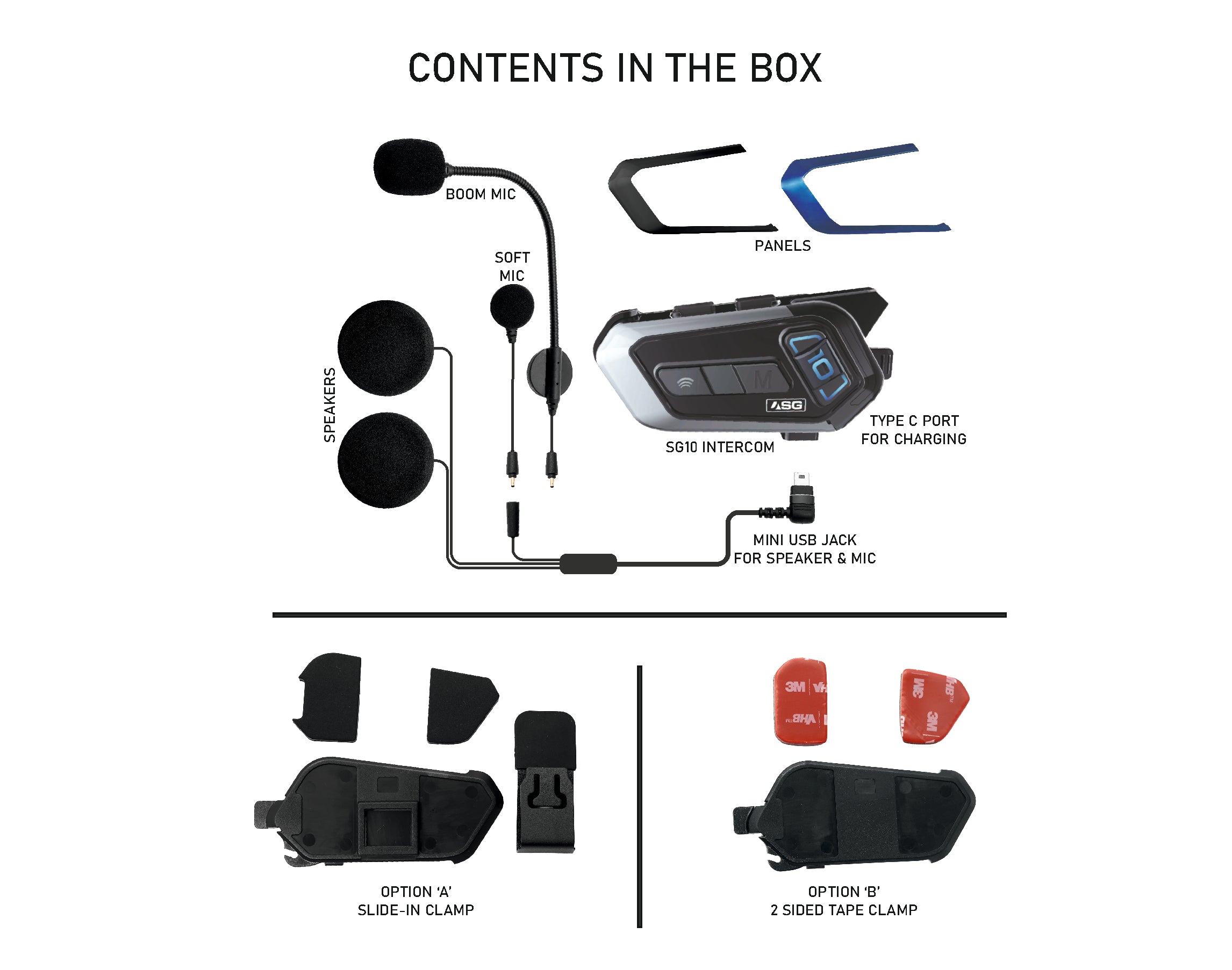 ASG SG10 BLUETOOTH MESH INTERCOM - TTT Moto