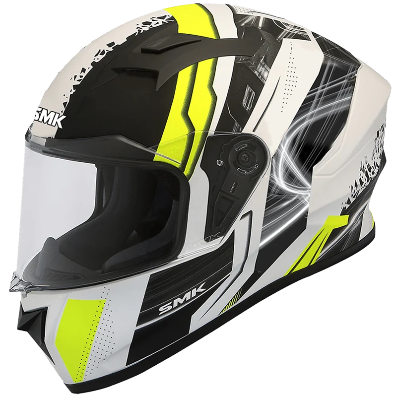 SMK Stellar Swank Full Face Helmet | ECE 22.06 Certified Sport Helmet Graphic (GL124)